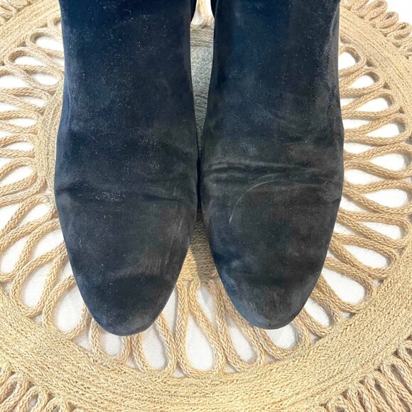 Saint Laurent Joplin Buckle Detail Boots Black Suede Size 40 - Picture 6 of 12